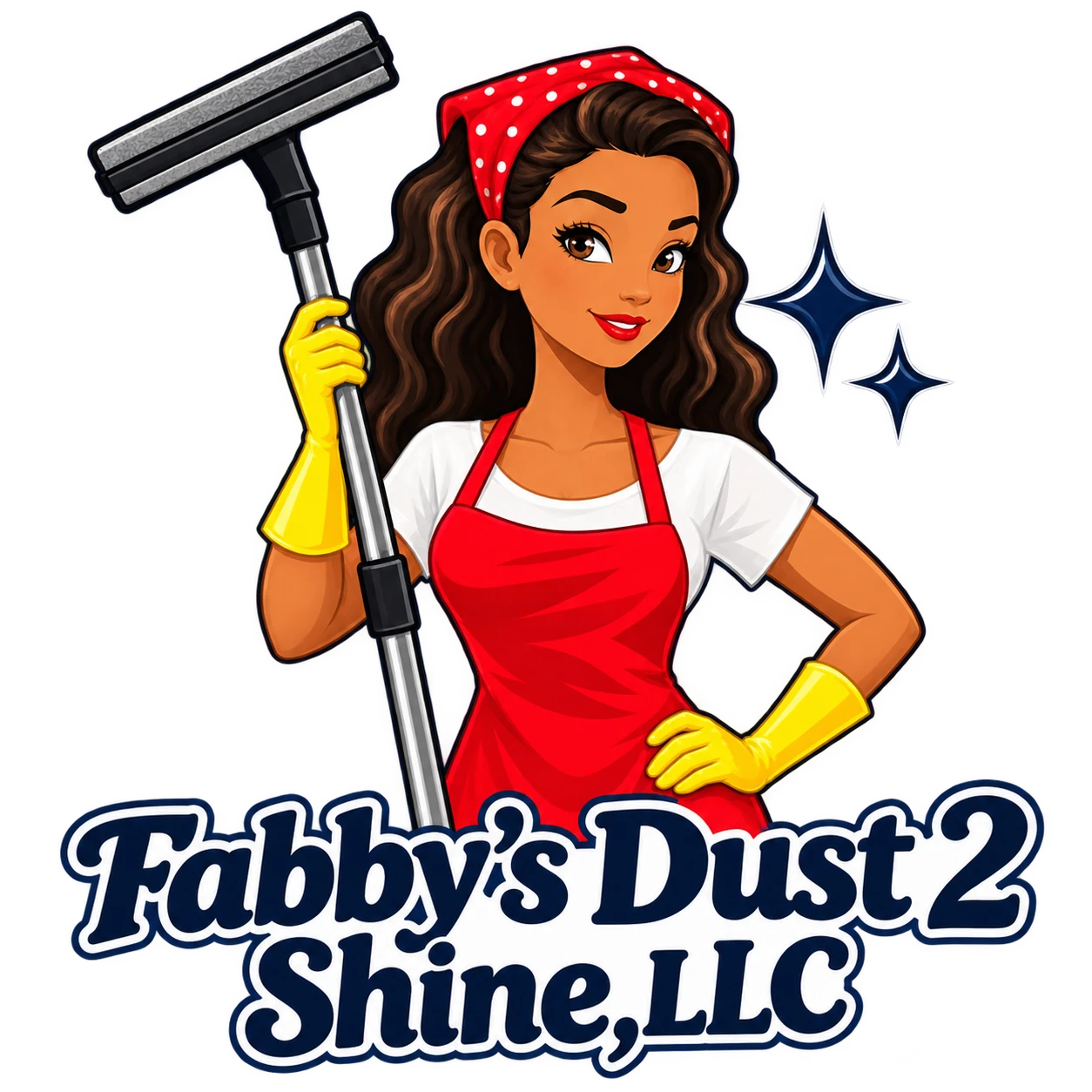 Fabby's Dust 2 Shine mascot logo